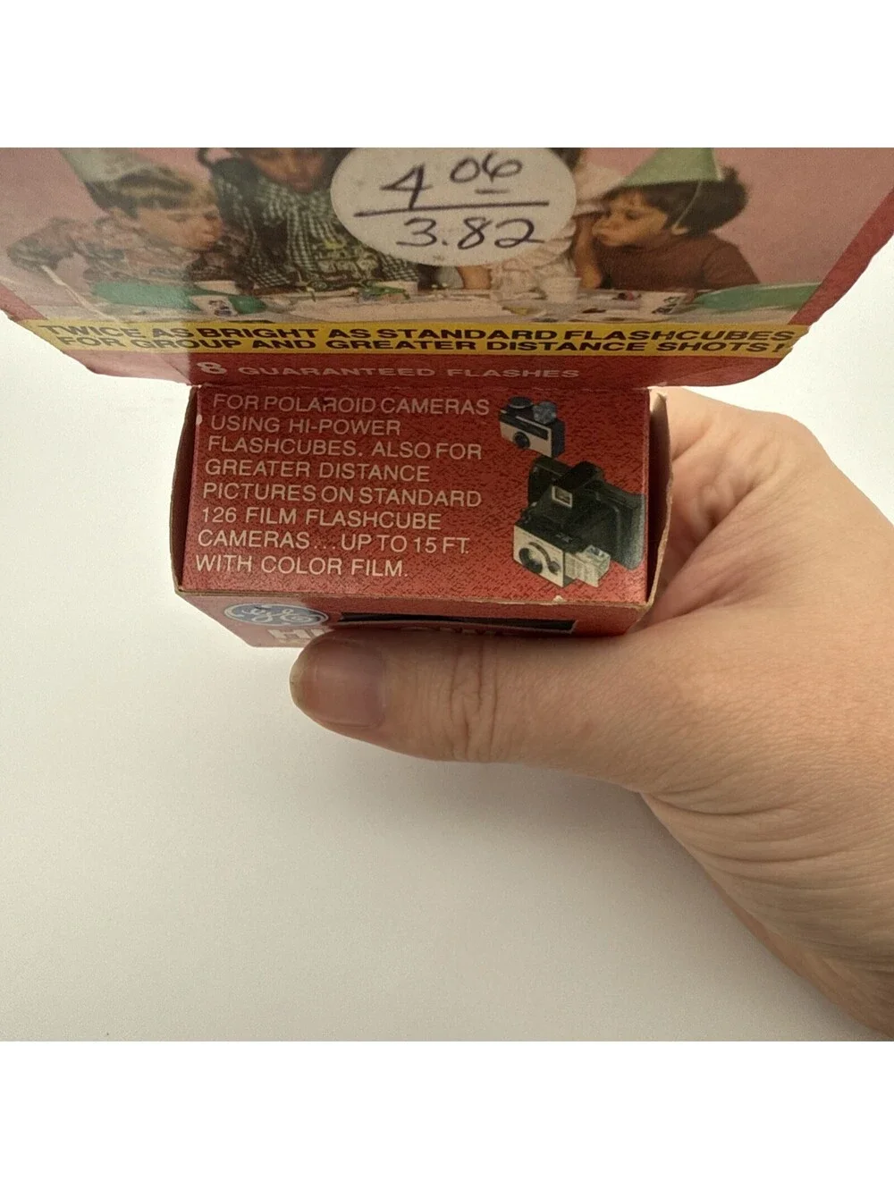 GE HI-POWER FLASH CUBES for Polaroid Focused Flash Cameras in Original Box Two